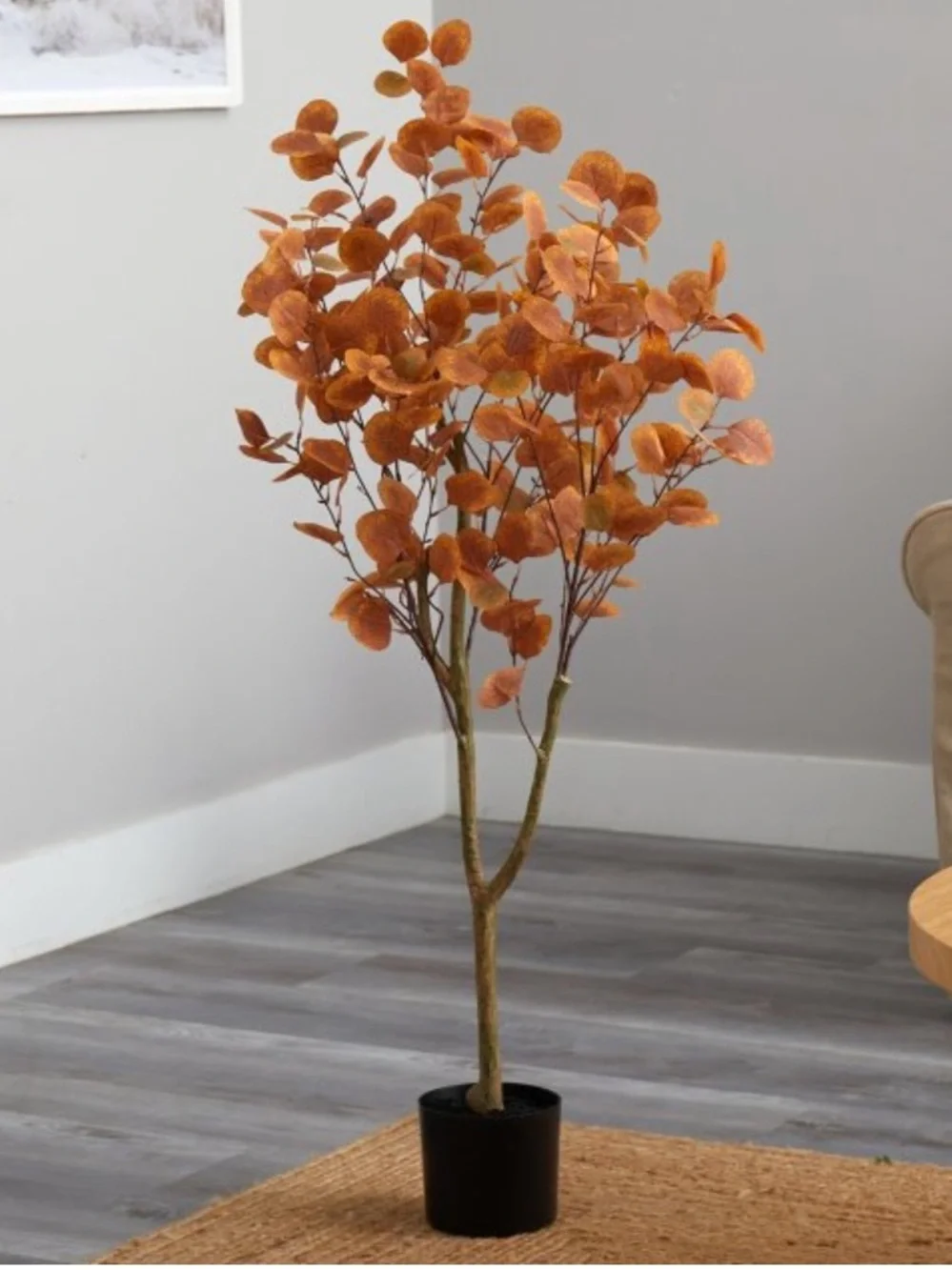 NERALY NATURAL NWT 4-ft Autumn Eucalyptus Artificial Tree